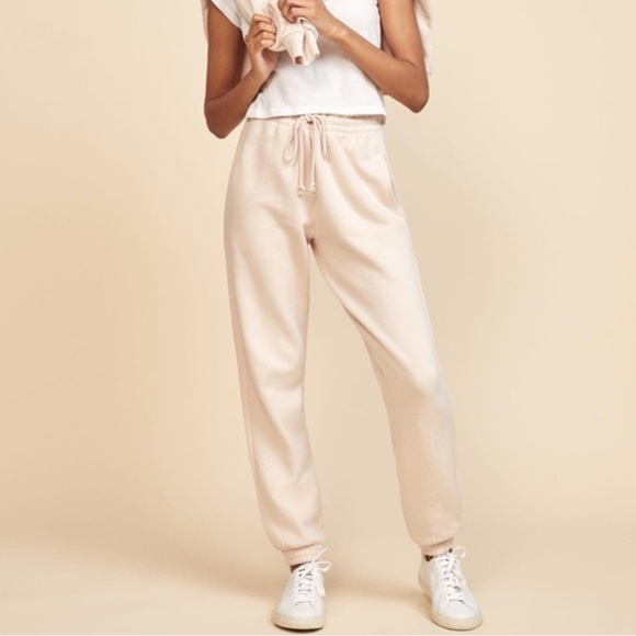 Reformation Pants - Reformation Cream Jogging Pants